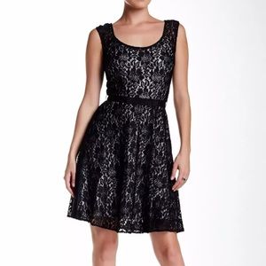 Tracy Reese Audrey Fit & Flare Lace Dress Black